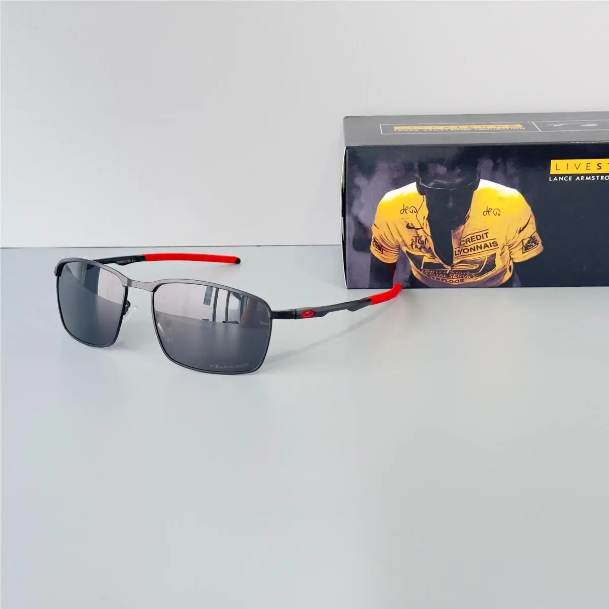 Conductor 8 OO4106 Sunglasses Black Frame Black Polarized Lens by Oakley