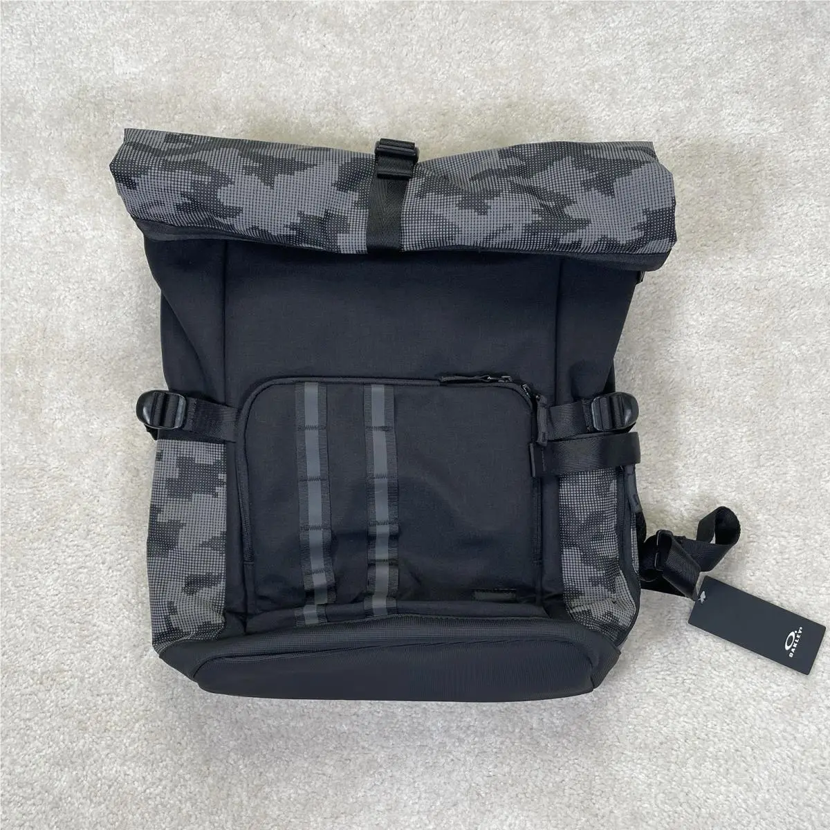 Utility Rolled Up Backpack Black Blackout Reflective One Size by Oakley