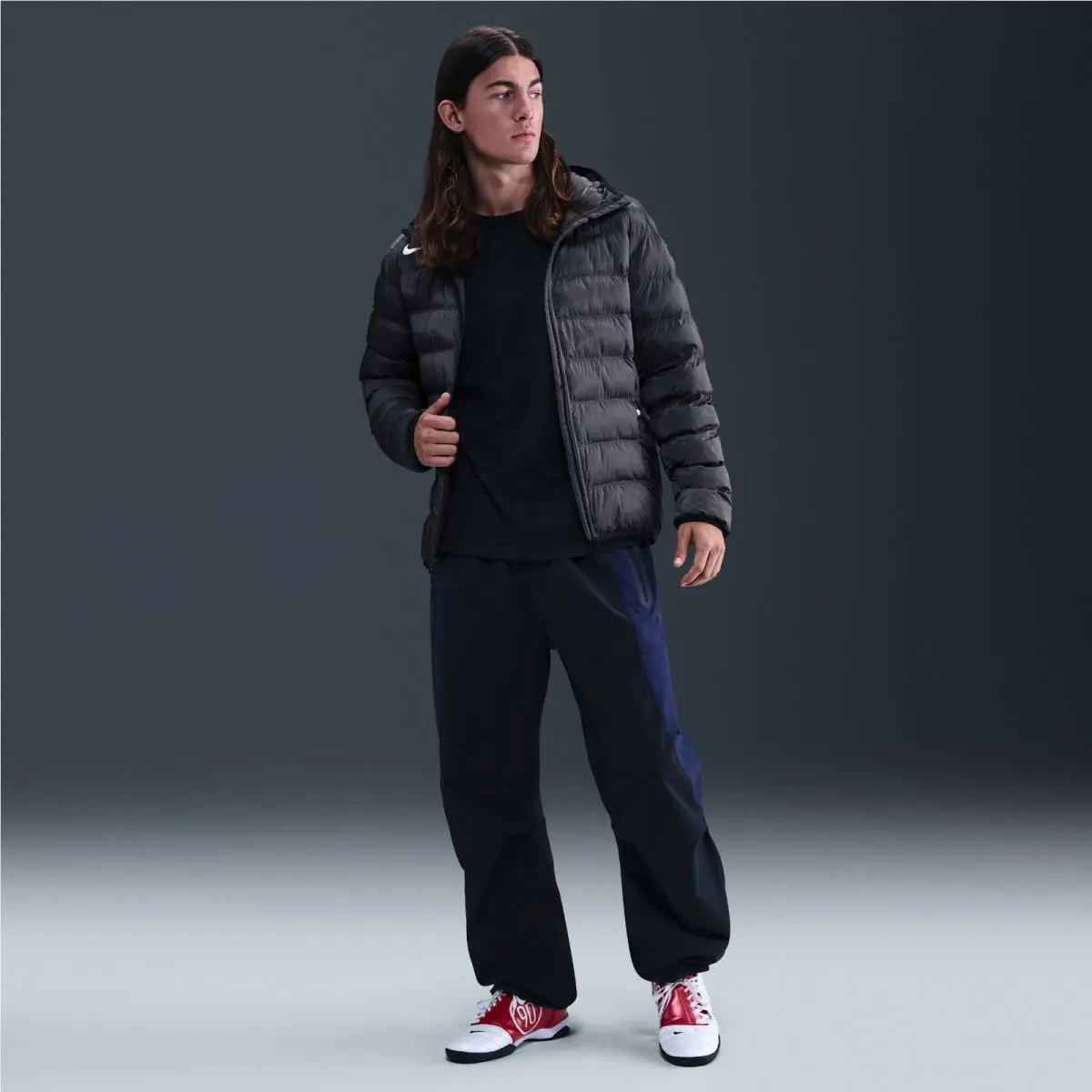 Nike clothing - Nike Total 90 Therma-FIT Soccer Puffer Jacket - HV3507043 - Black (UPC: 198484321329) 1