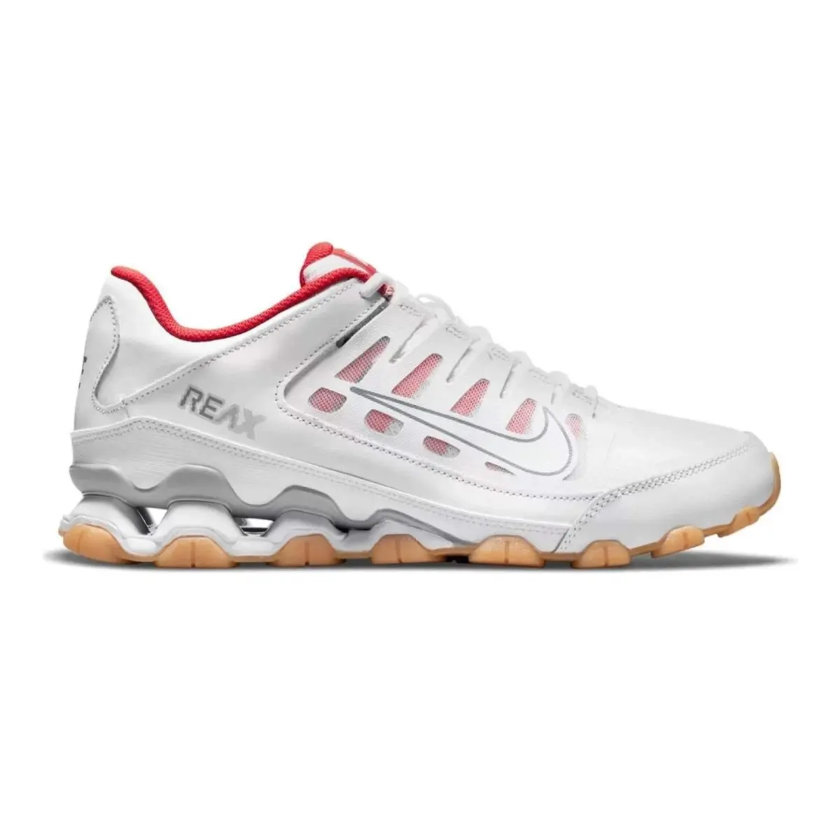Reax 8 TR Mesh Shoes Mens White Wolf Grey Training Gum Sole 621716 103 by Nike