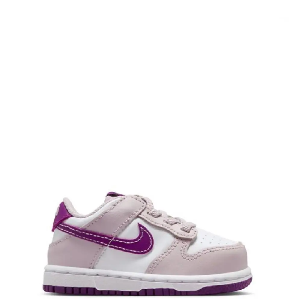 Toddler`s  Dunk Low White/viotech-platinum Violet FB9107 104 by Nike