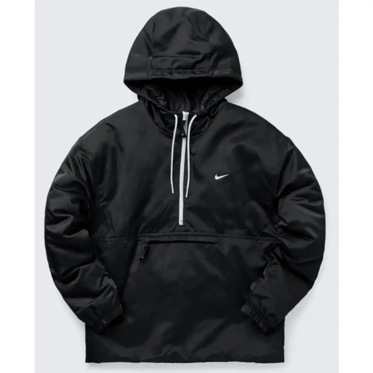 Nike clothing - Nike Solo Swoosh Satin 1/2 Zip Pullover Anorak - DR0839 - Black 15