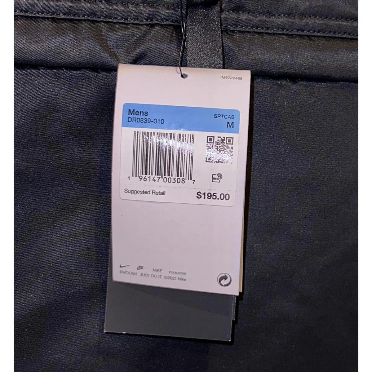 Nike clothing - Nike Solo Swoosh Satin 1/2 Zip Pullover Anorak - DR0839 - Black 12