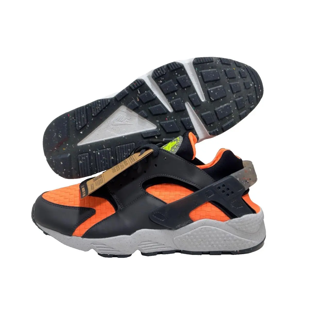 Nike shoes - NIKE AIR HUARACHE CRATER PRM - DQ5013-001 - ANTHRACITE/BLACK-ATOMIC ORANGE 2
