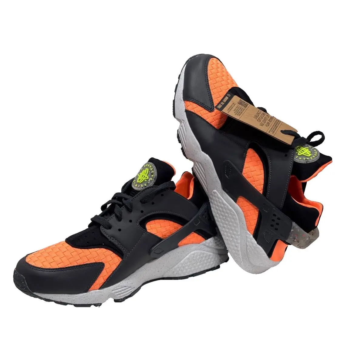 Nike shoes - NIKE AIR HUARACHE CRATER PRM - DQ5013-001 - ANTHRACITE/BLACK-ATOMIC ORANGE 5