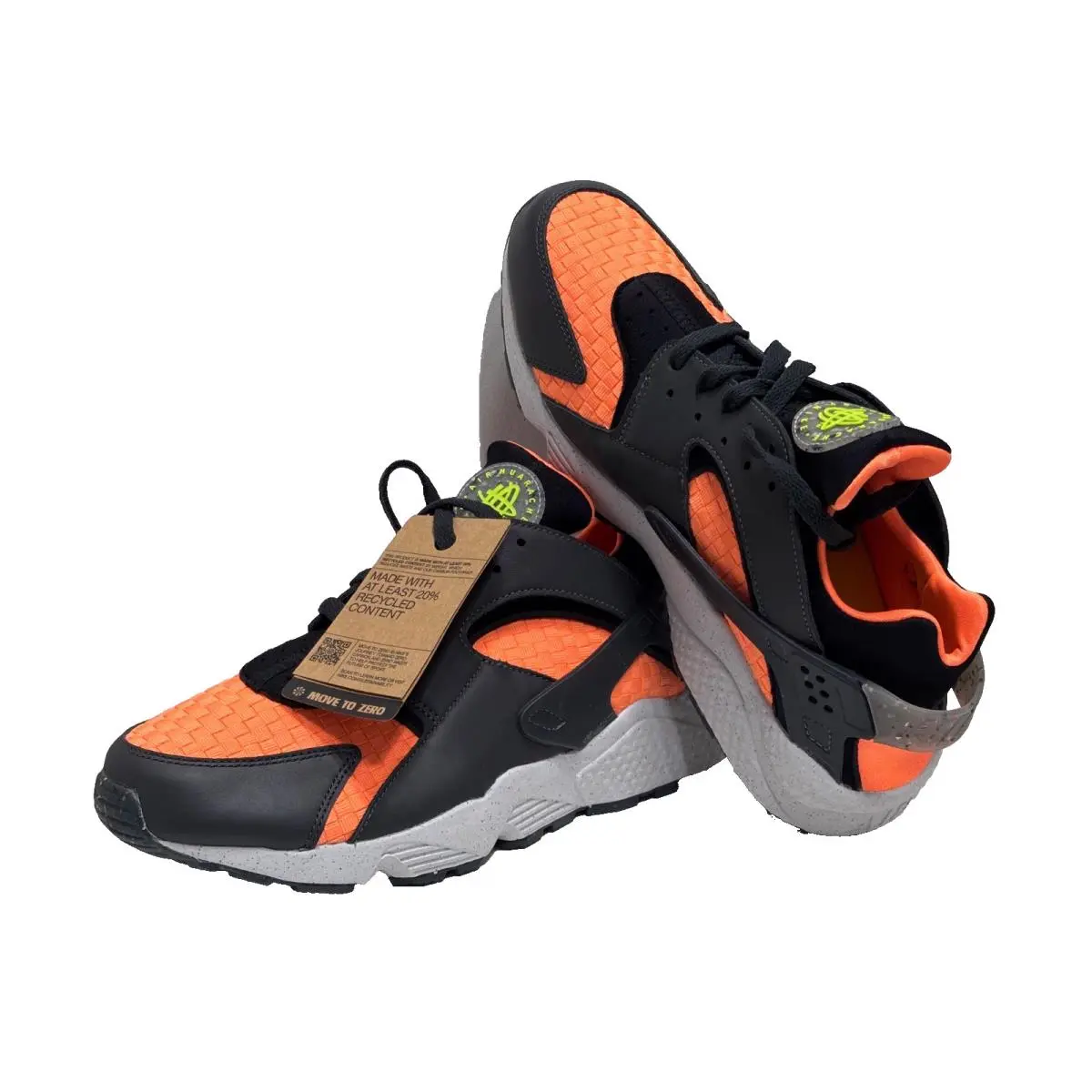 Nike shoes - NIKE AIR HUARACHE CRATER PRM - DQ5013-001 - ANTHRACITE/BLACK-ATOMIC ORANGE 6