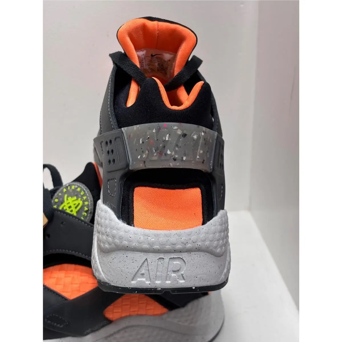 Nike shoes - NIKE AIR HUARACHE CRATER PRM - DQ5013-001 - ANTHRACITE/BLACK-ATOMIC ORANGE 11