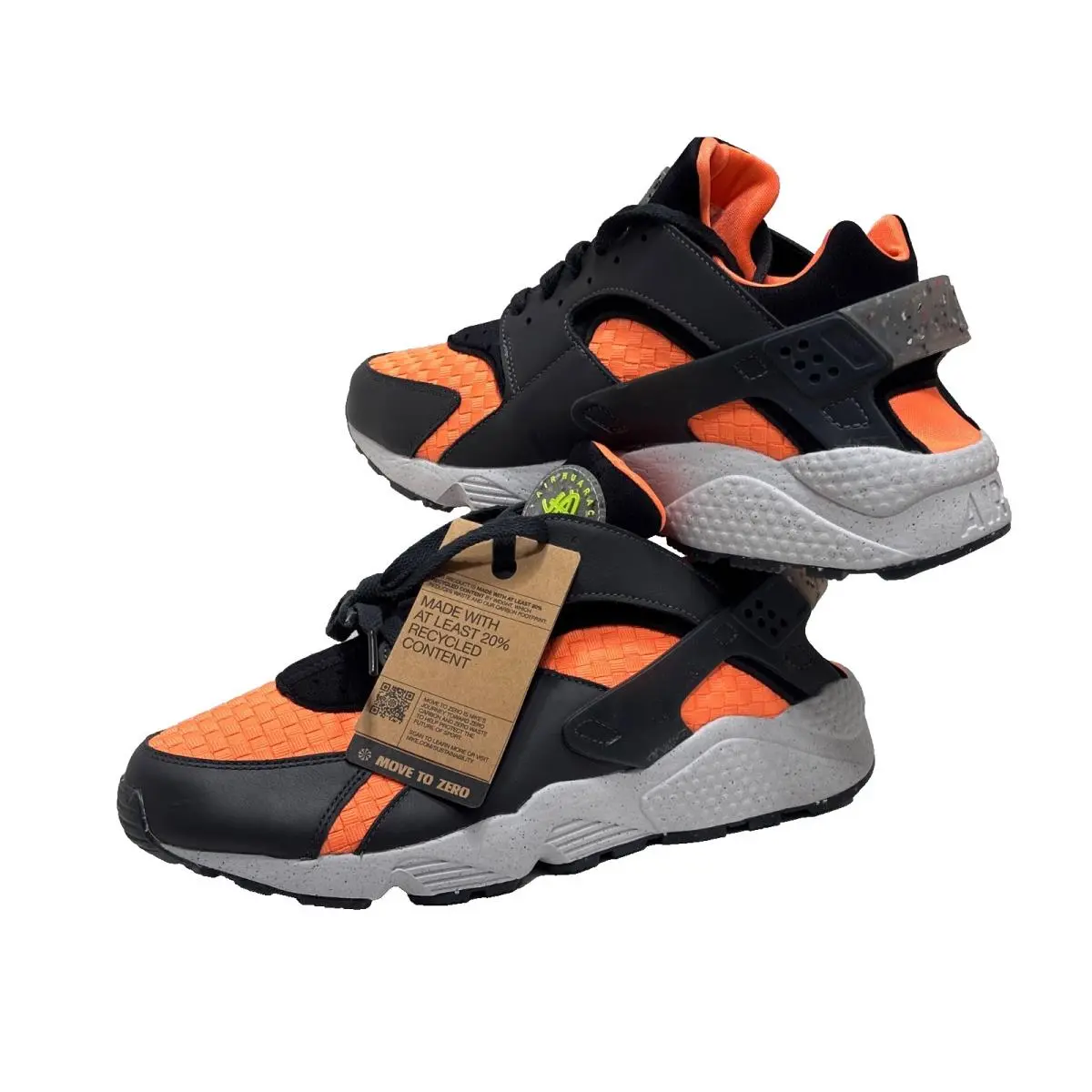 Nike shoes - NIKE AIR HUARACHE CRATER PRM - DQ5013-001 - ANTHRACITE/BLACK-ATOMIC ORANGE 13
