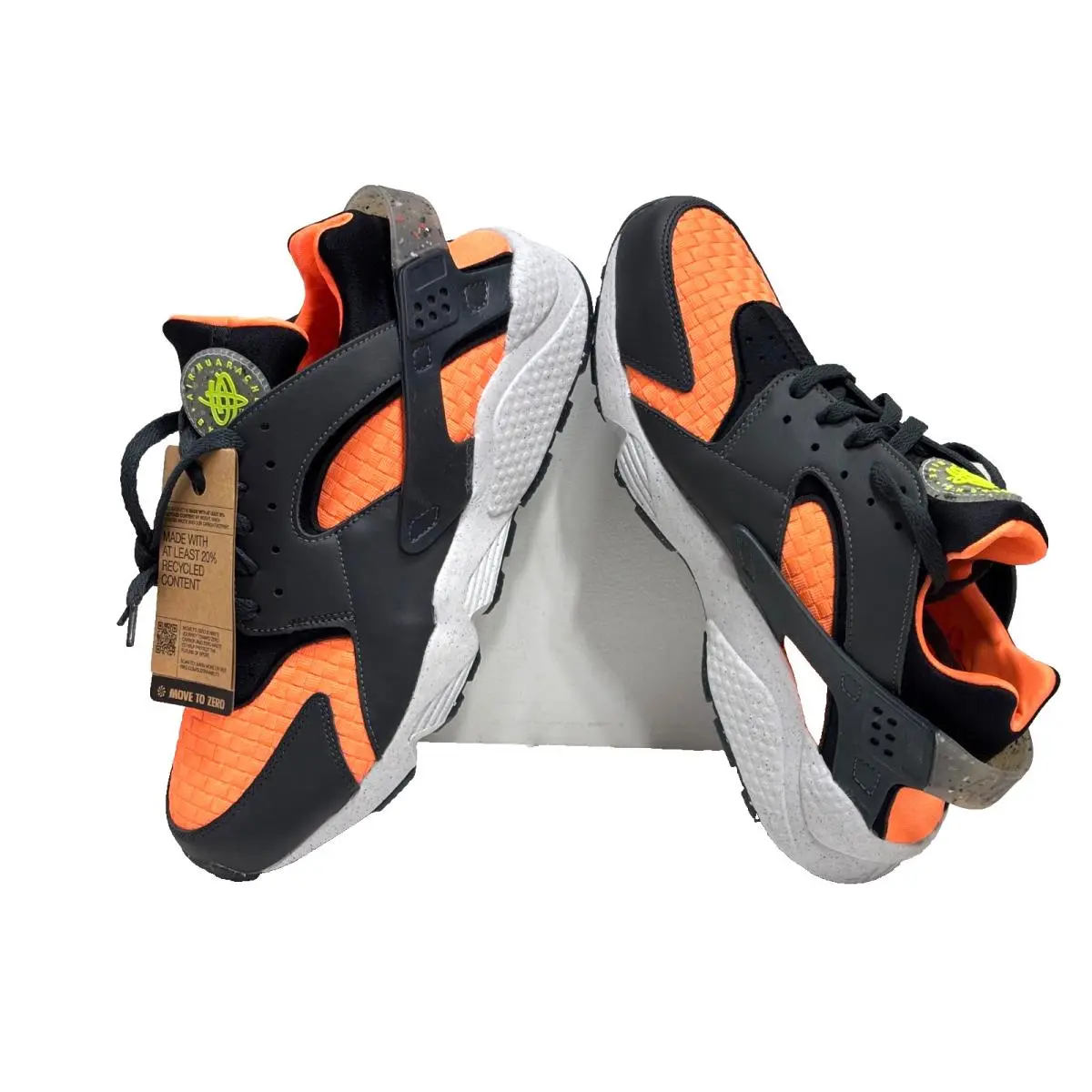 Nike shoes - NIKE AIR HUARACHE CRATER PRM - DQ5013-001 - ANTHRACITE/BLACK-ATOMIC ORANGE 22