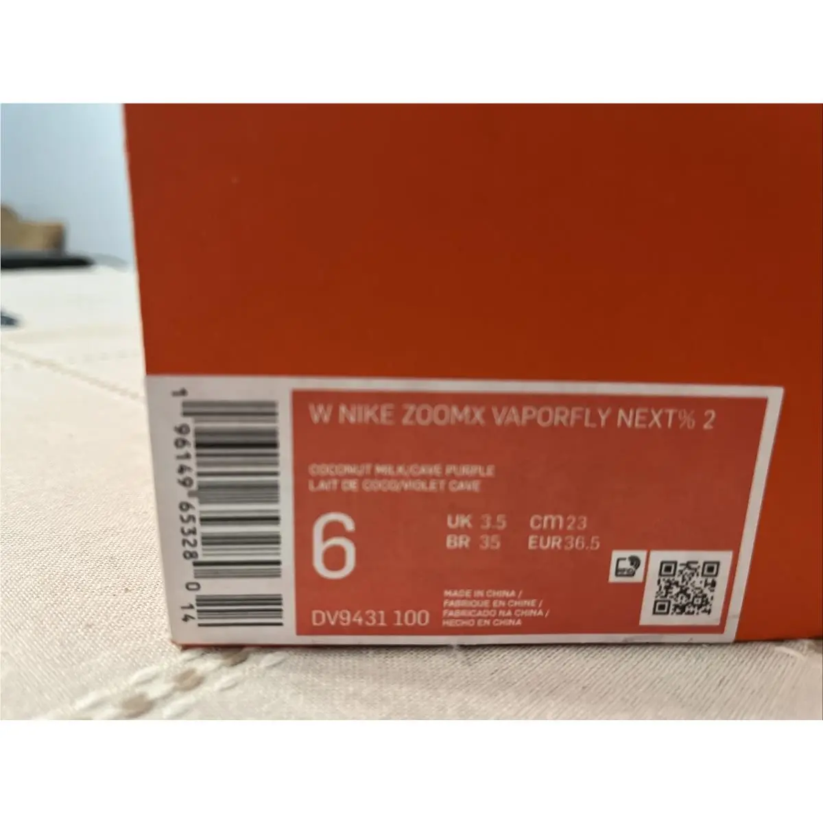 Nike shoes - Nike ZoomX Vaporfly Next - ZoomX Vaporfly Next - DV9431 100 - Coconut Milk Cave Purple 11