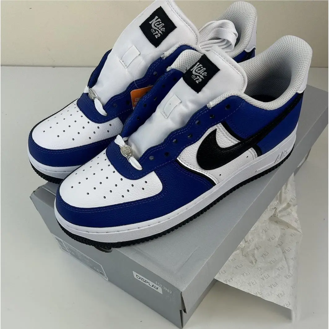 Air Force 1 `07 LV8 Shoes Mens Sz 7.5 Blue White Old Royal Black White by Nike