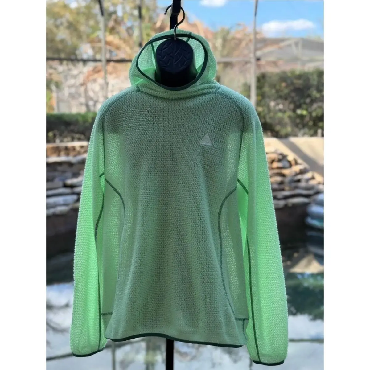 Acg Wolf Tree Polartec Fleece Hoodie Lime Green DV9426-376 Mens Large L by Nike