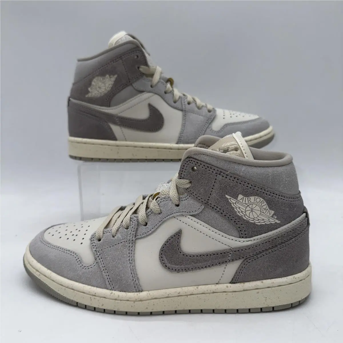 Women`s Size 9 Air Jordan 1 Mid SE IB7010 001 Gray Basketball Sneaker by Nike