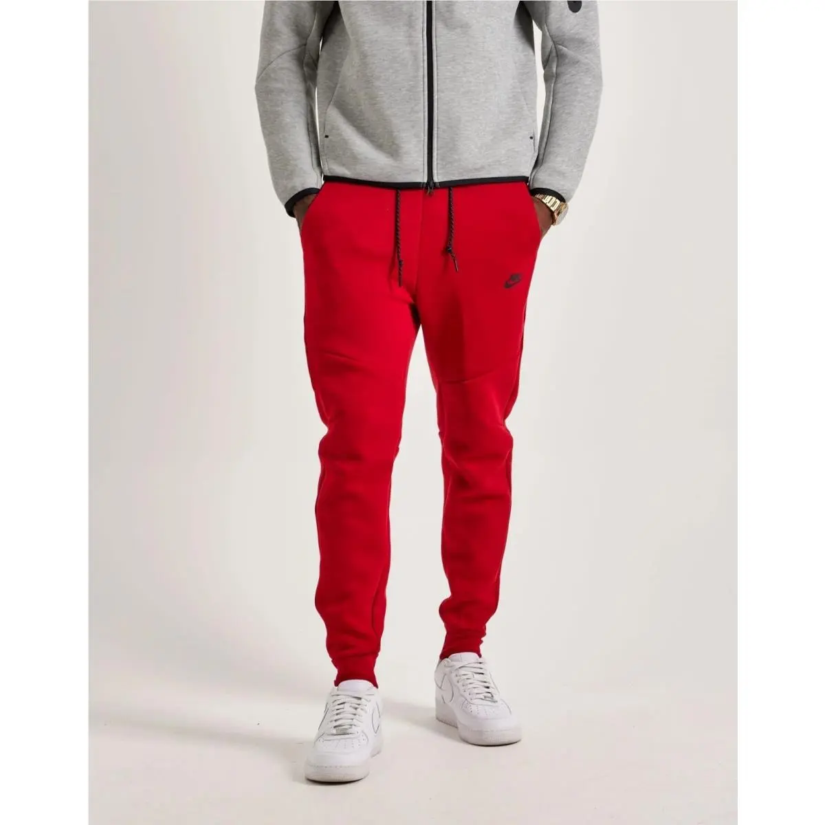 Men`s Sportswear Tech Fleece Pants Joggers Red Size Xxl by Nike