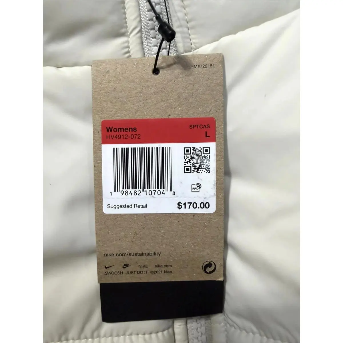 Nike clothing - HV4912072 - HV4912072 - Light Bone/White (UPC: 0198482128302) 1