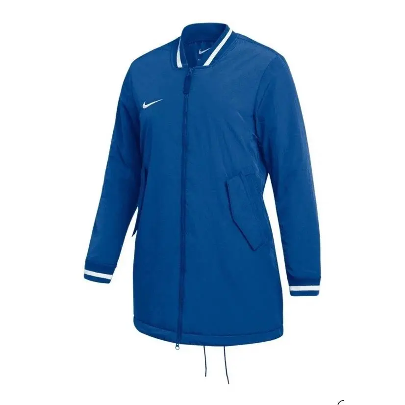 Women`s Jacket Size Small Blue Long Mid Thigh Dugout Bench DC9103-493 by Nike