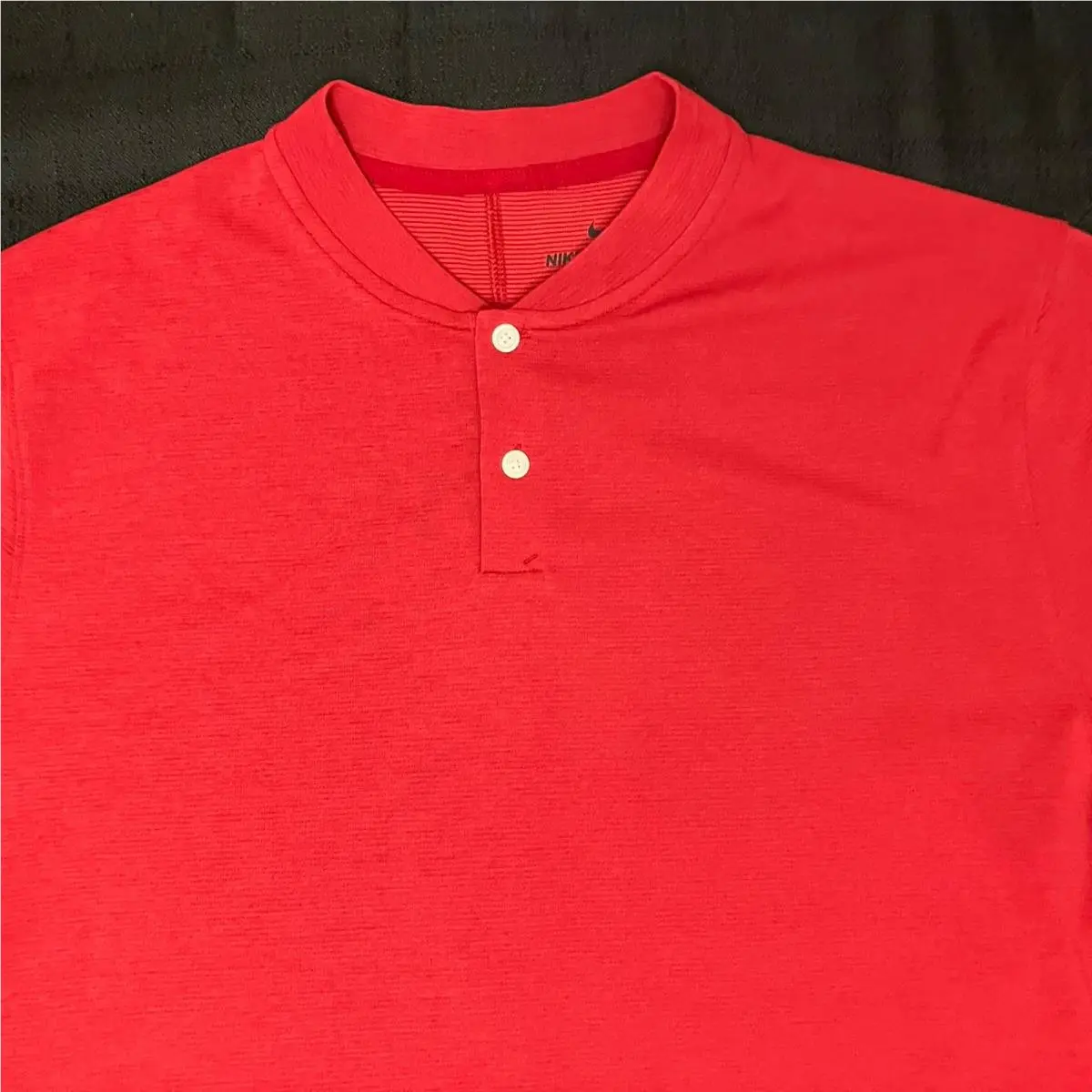 Nike clothing - TW Tiger Woods AeroReact Mock Blade Polo - Sunday Red Black 2