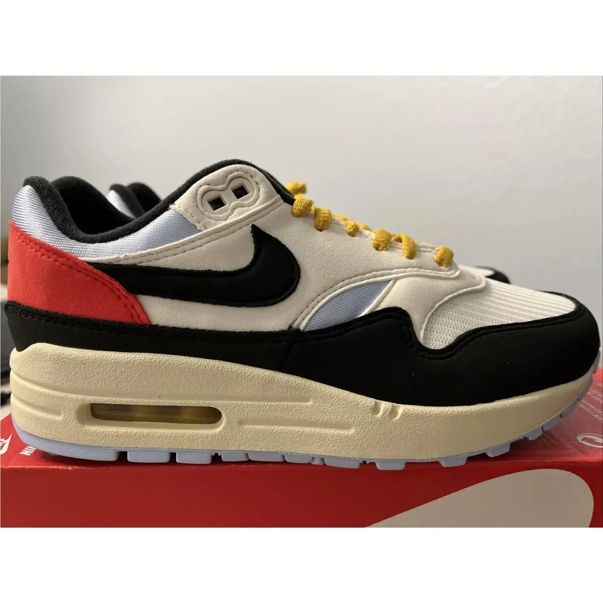 Air Max 1 Sail Black Royal Tint DV3351-100 Women`s Size 5.5 Nolid by Nike