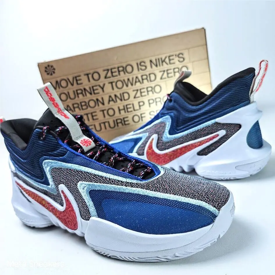 US 13 Men`s White Blue Orange Comfort Basketball Style - Cosmic Unity 2 by Nike