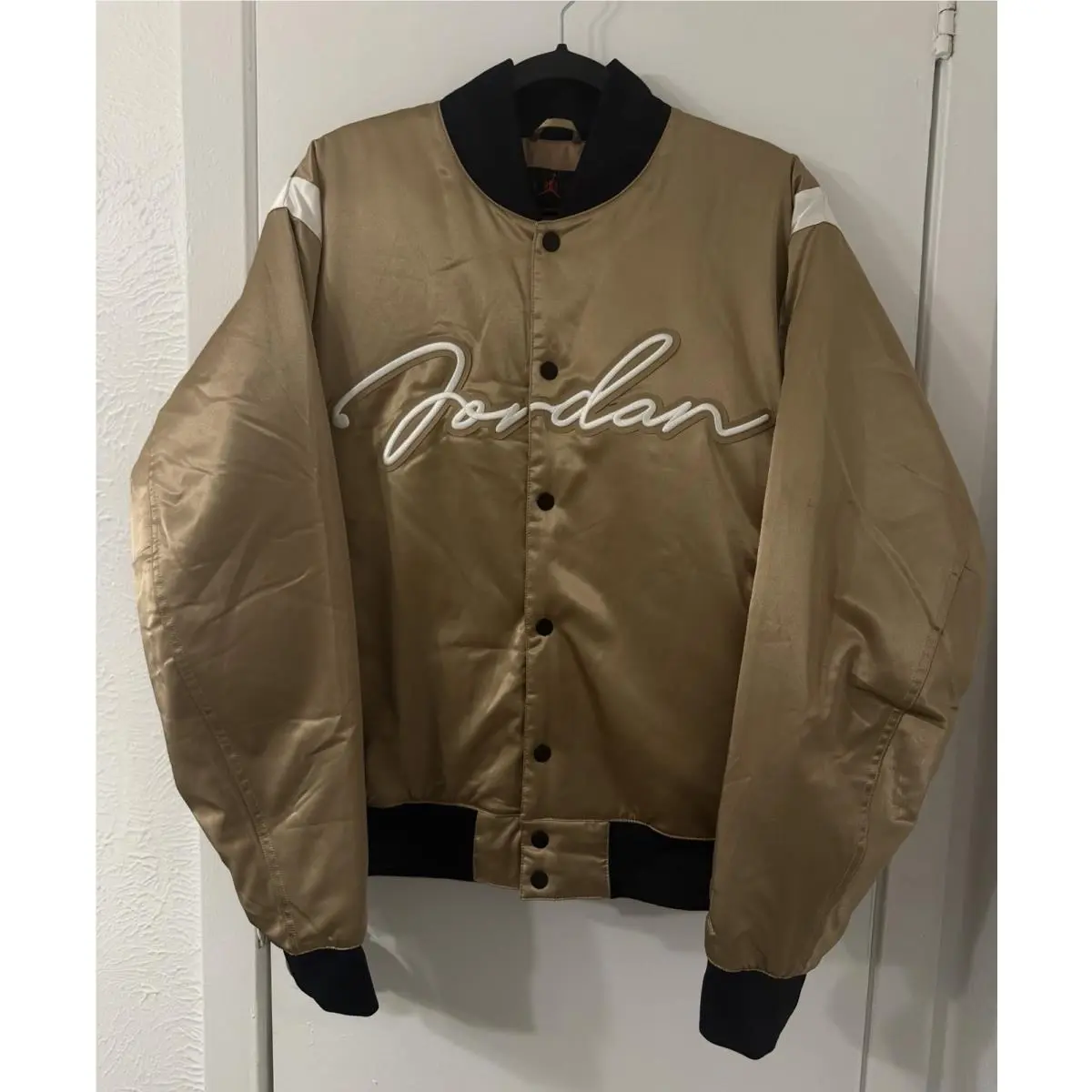 Jordan Mvp Varsity Jacket Bomber Desert Camo Sail Men’s Sz Large HF9297-257 by Nike