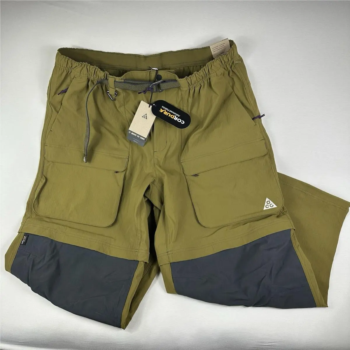 Nike Acg Smith Summit Convertible 2-In-1 Pants Shorts HV0591-368 Men`s Sz XL