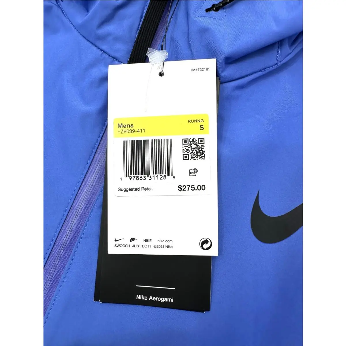 Nike clothing - Aerogami Running Jacket - Aerogami Running Jacket - Blue (UPC: 197863311289) 10