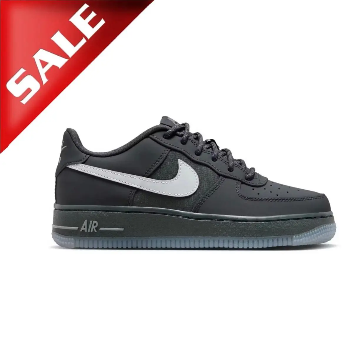 Size 4.5Y  Air Force 1 Low Anthracite Reflective Silver GS by Nike