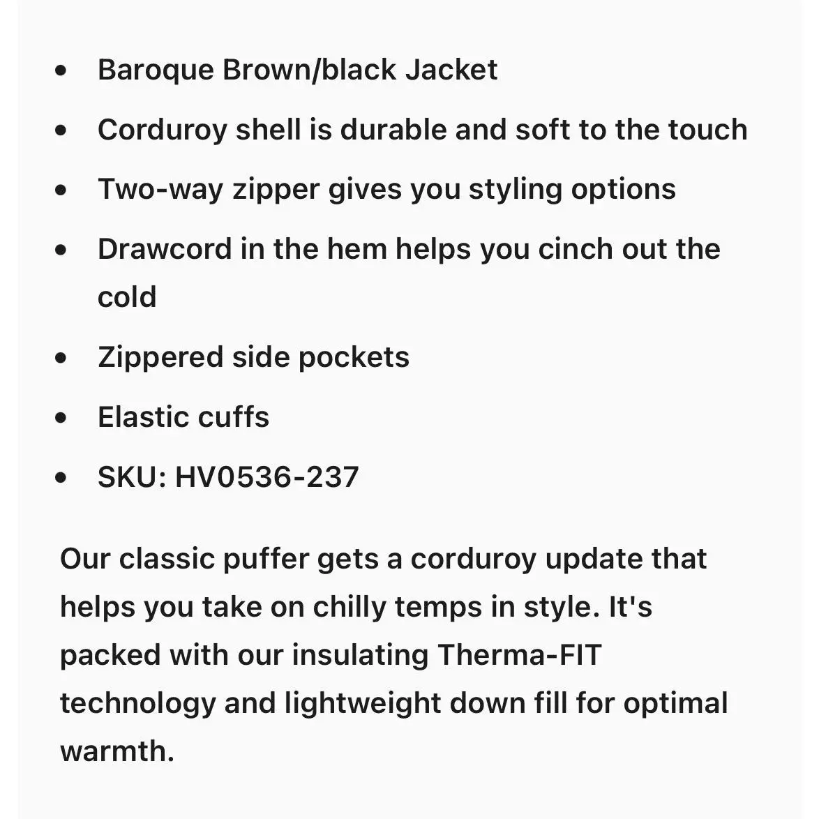 Nike clothing - Air Jordan Mens Flight Down Puffer Jacket - HV0536010 - Brown 10