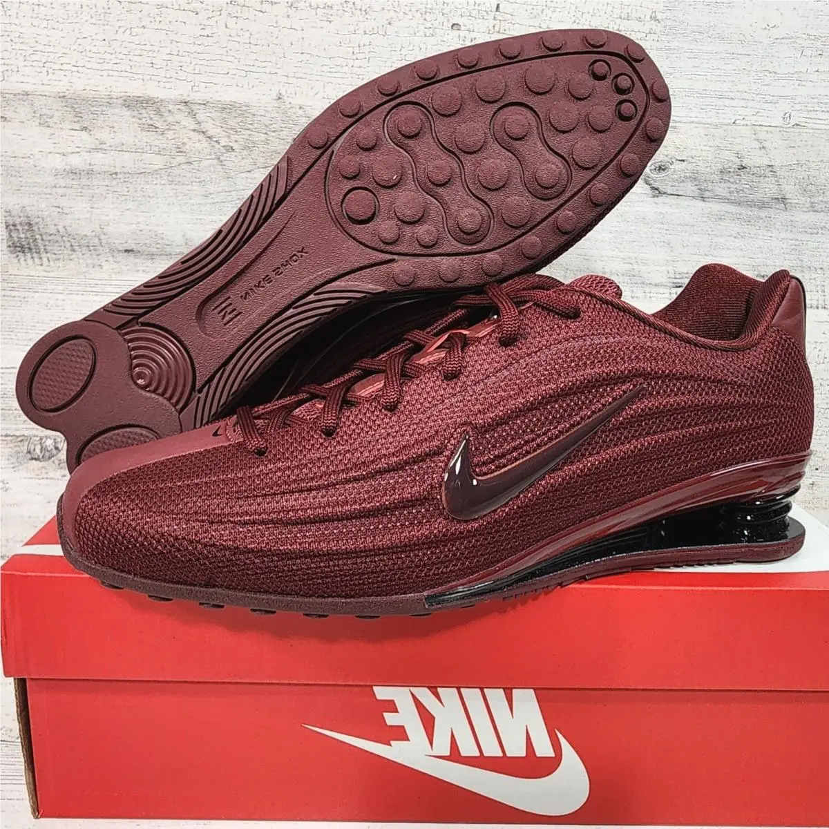 Nike Shox Z Women 8 Dark Team Red/mystic-dates HQ7540-600 Running Shoes