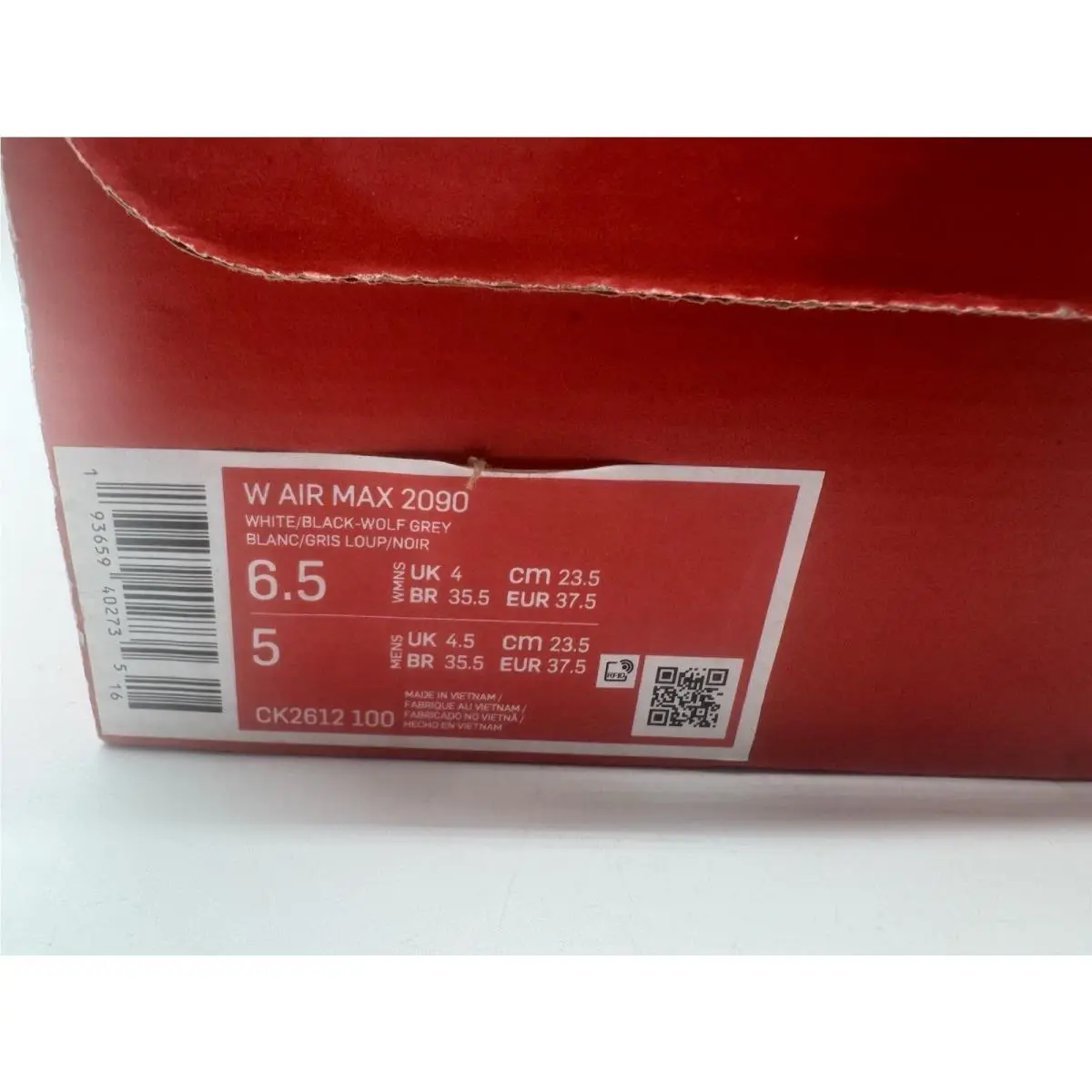 Nike shoes - Nike Air Max 2090 - Air Max - White, Black, Wolf Grey 9