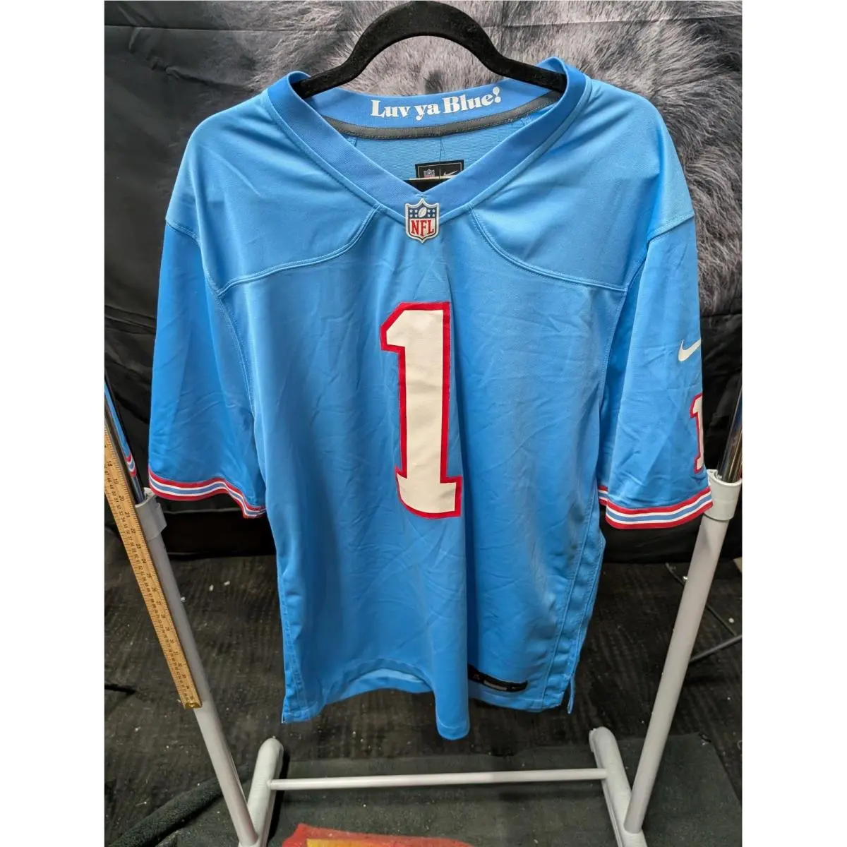 Nfl Houston Oilers Warren Moon 1 Jersey Mens XL Blue A50 13 by Nike
