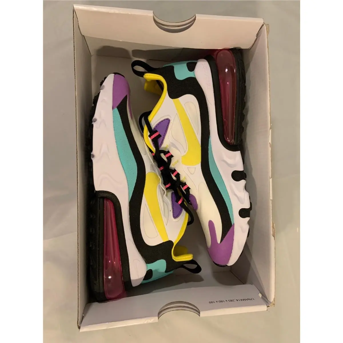 Nike shoes - Nike Air Max 270 React - AT6174 004 - White Dynamic Yellow Black 8