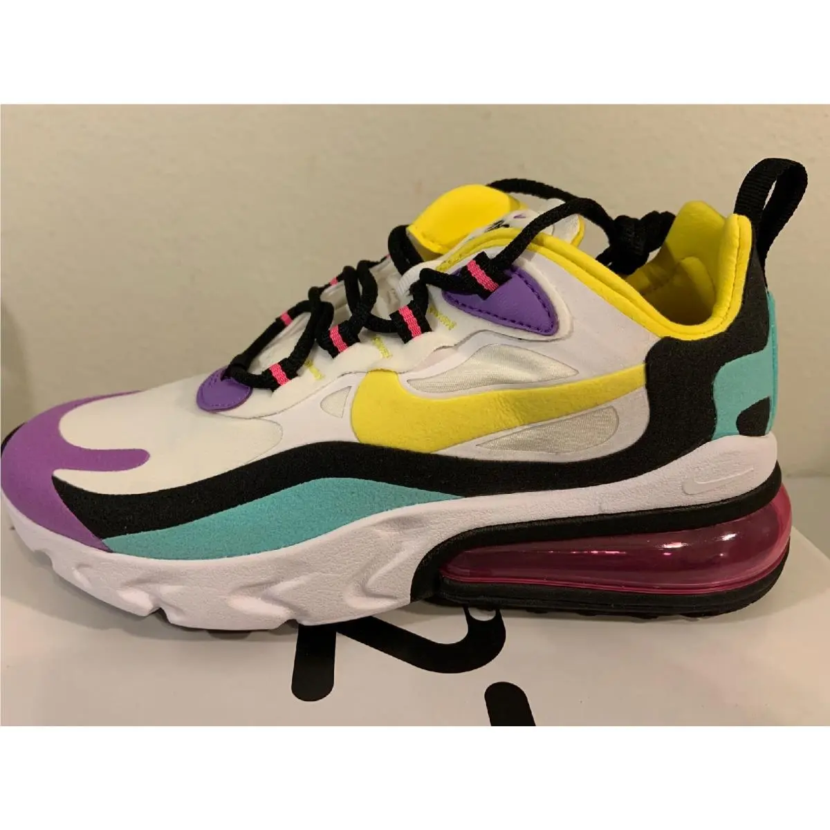 Nike shoes - Nike Air Max 270 React - AT6174 004 - White Dynamic Yellow Black 1