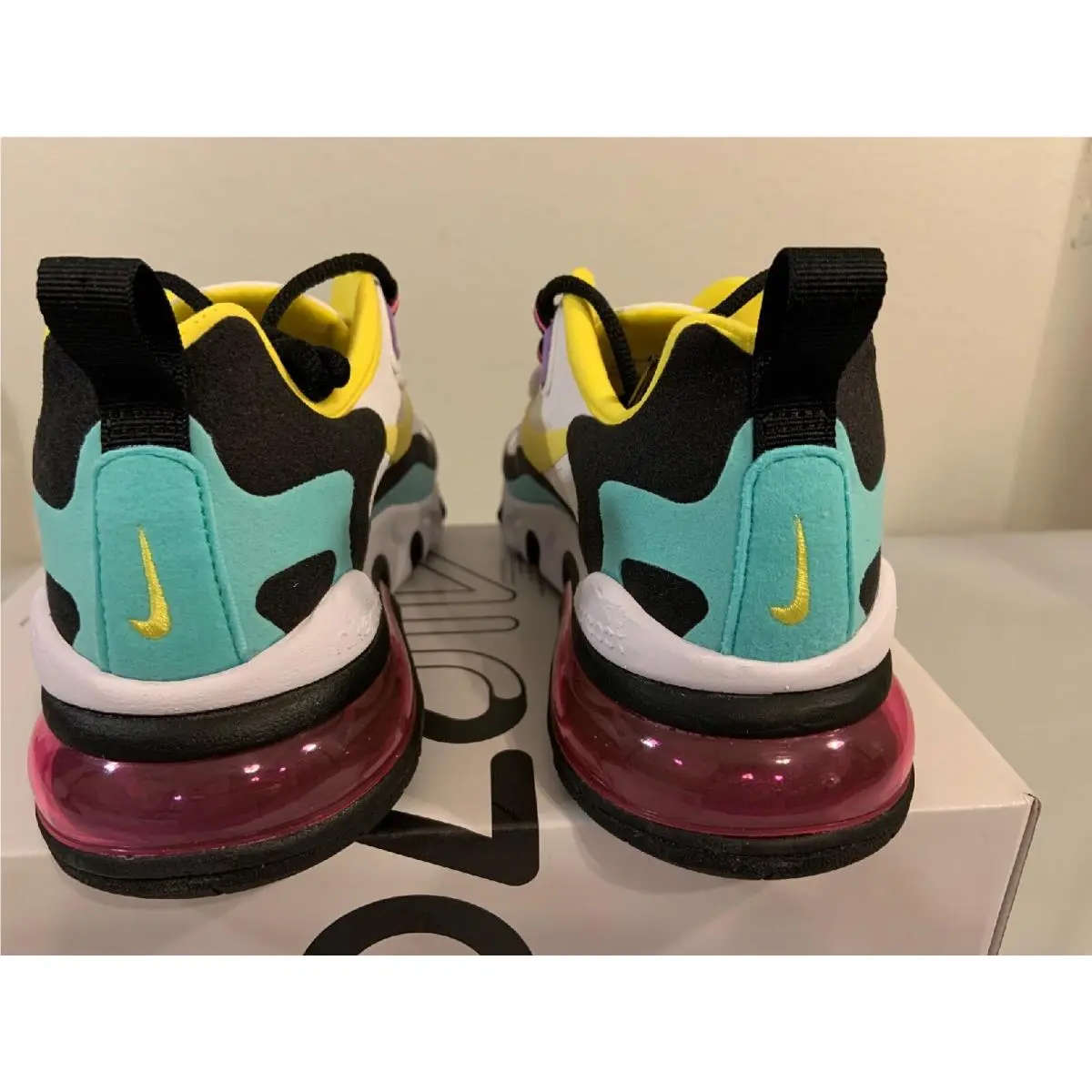Nike shoes - Nike Air Max 270 React - AT6174 004 - White Dynamic Yellow Black 5