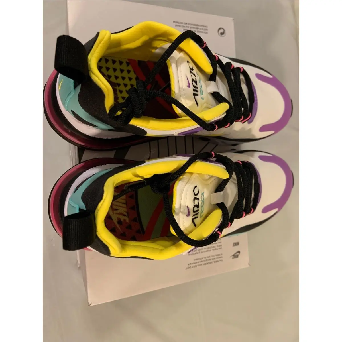 Nike shoes - Nike Air Max 270 React - AT6174 004 - White Dynamic Yellow Black 6