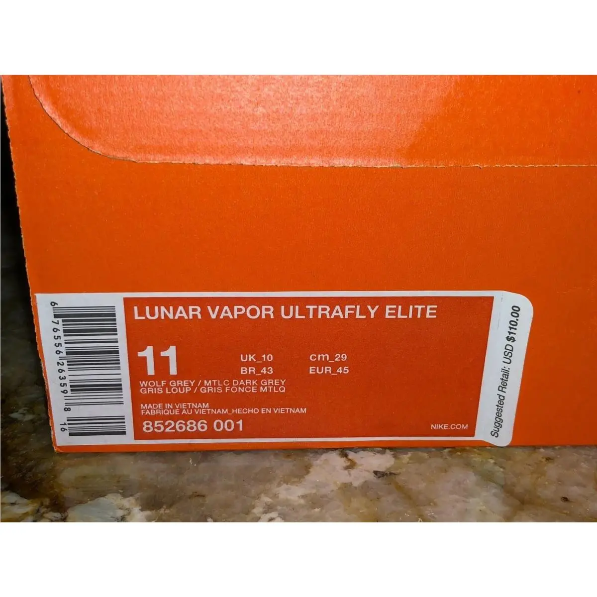 Nike shoes - NIKE Lunar Vapor Ultrafly Elite Baseball Cleats - 852686 - Gray 6