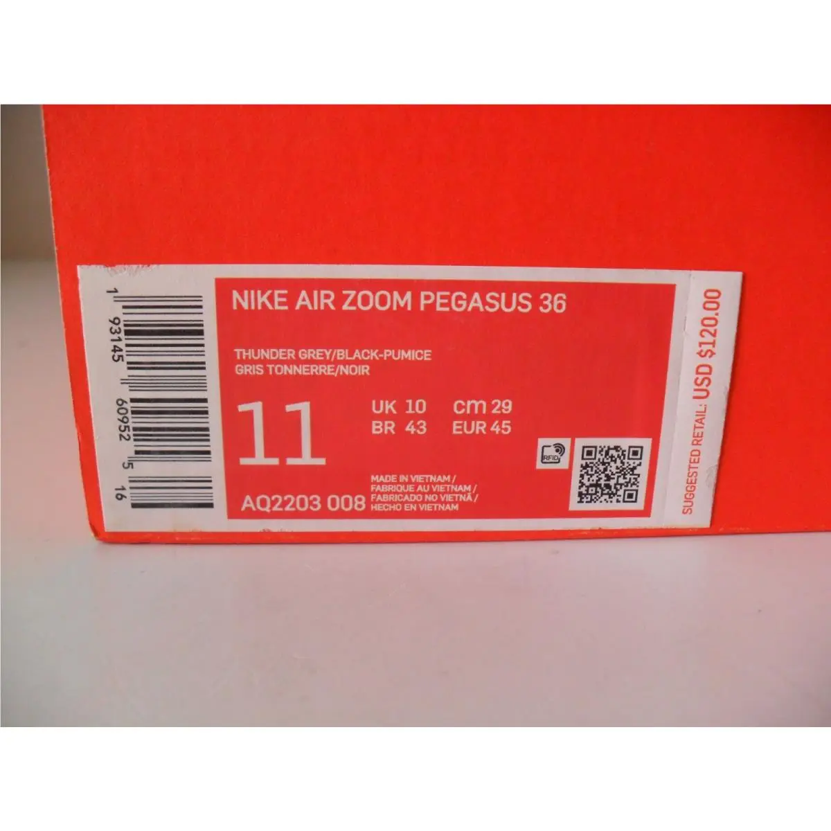 Nike shoes - Nike Air Zoom Pegasus 36 - AQ2203-008 - Grey/Black & Pumice 1