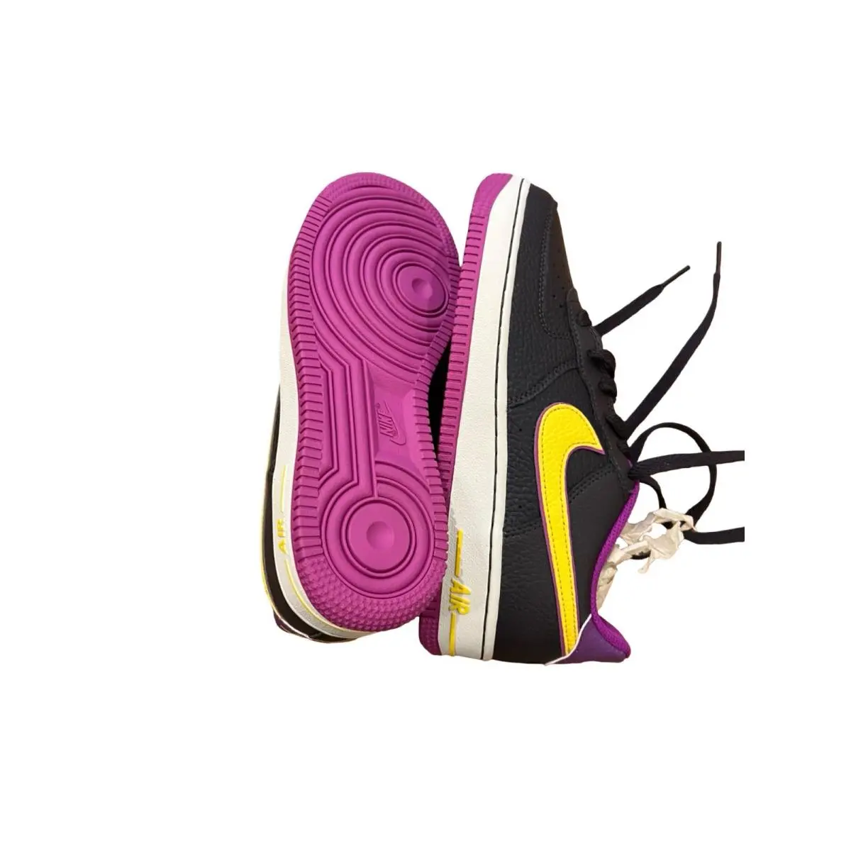 Nike shoes - Air Force 1 Low GS DX5805-500 - Black / Purple / Yellow 1