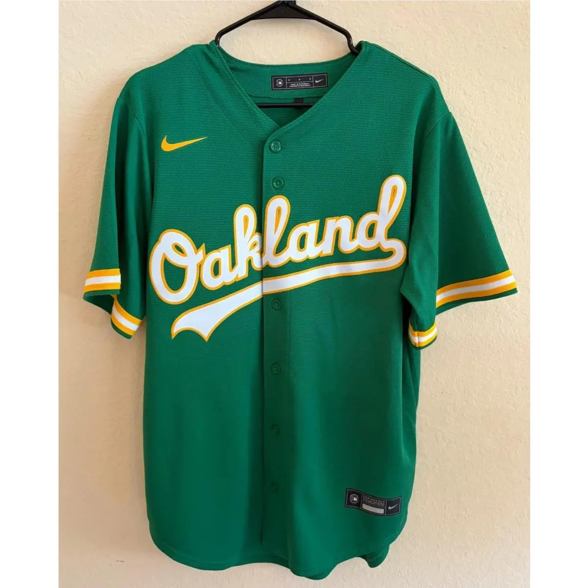 Athletics Oakland A`s Stitched Blank Jersey Kelly Green Men`s Size 4XL by Nike