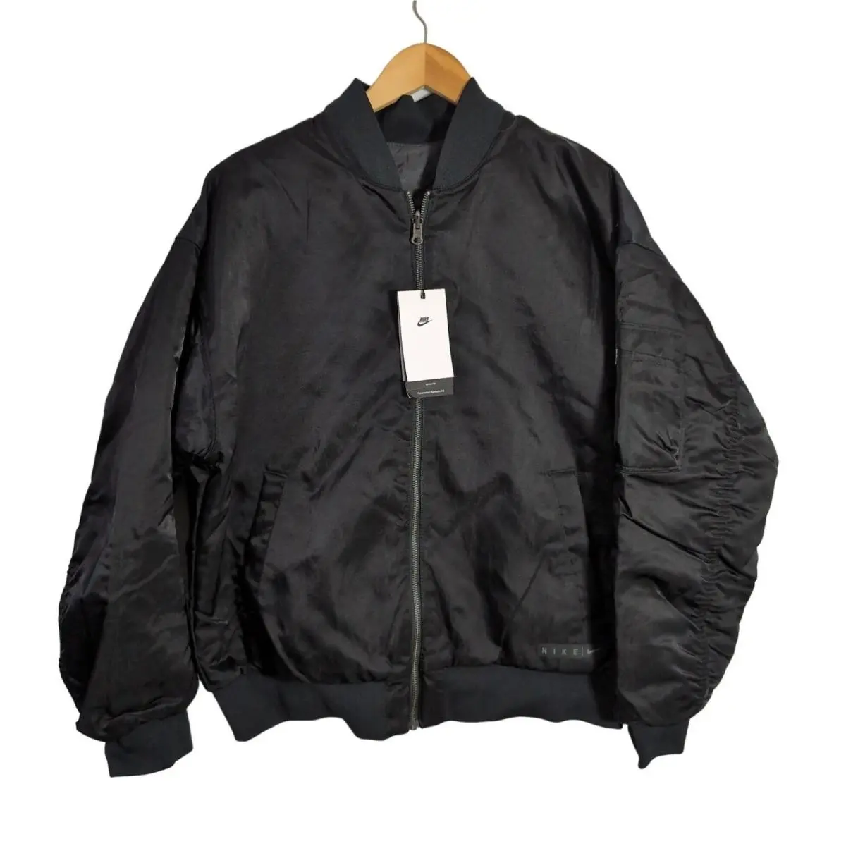 Reversible Bomber Jacket Womens M Black Loose Fit Full Zip Gorpcore by Nike