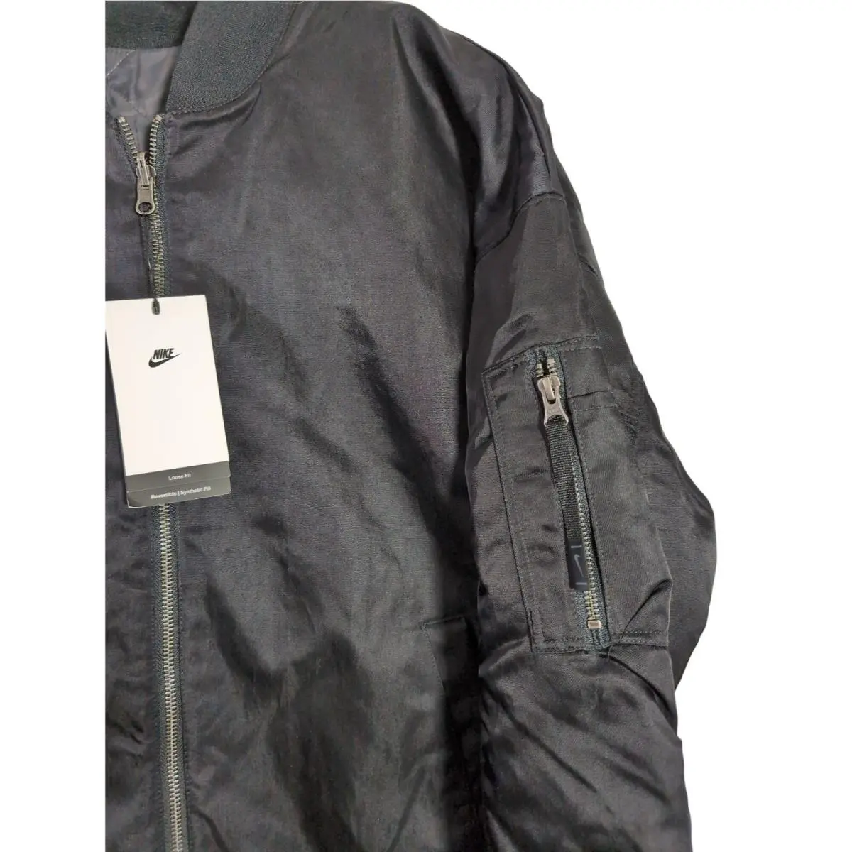 Nike clothing - Nike Reversible Bomber - Reversible Bomber - Black (UPC: 196968936328) 4