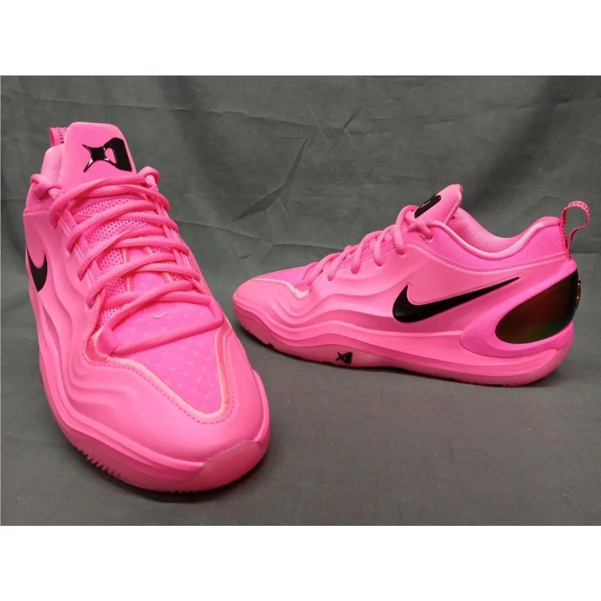A `two (gs) A `two GS A`ja Wilson Sneakers Pink Beam Black Girls Size 6.5 by Nike