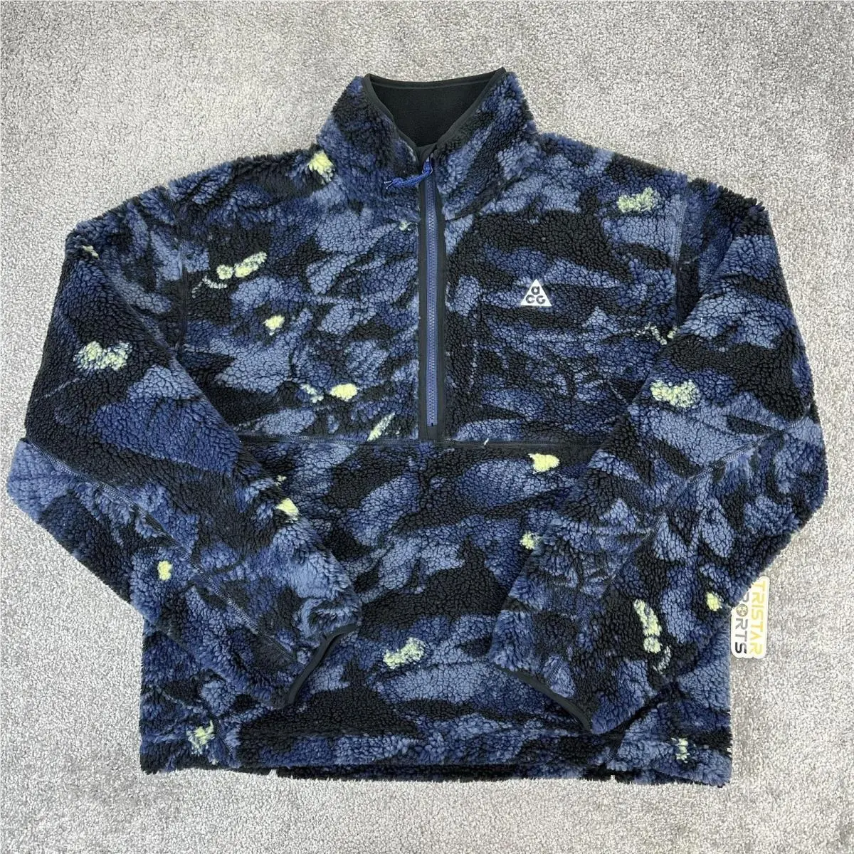 Acg Sherpa Pullover Mens Medium Blue Black Therma-fit Adv 1/2 Zip Canwell by Nike