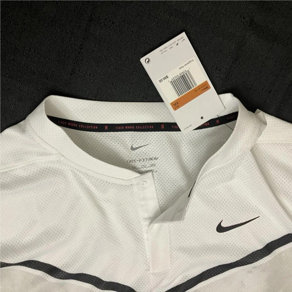 Nike clothing - Tiger Woods ADV Chevron Print Windrunner - White Smoke Grey Black 5