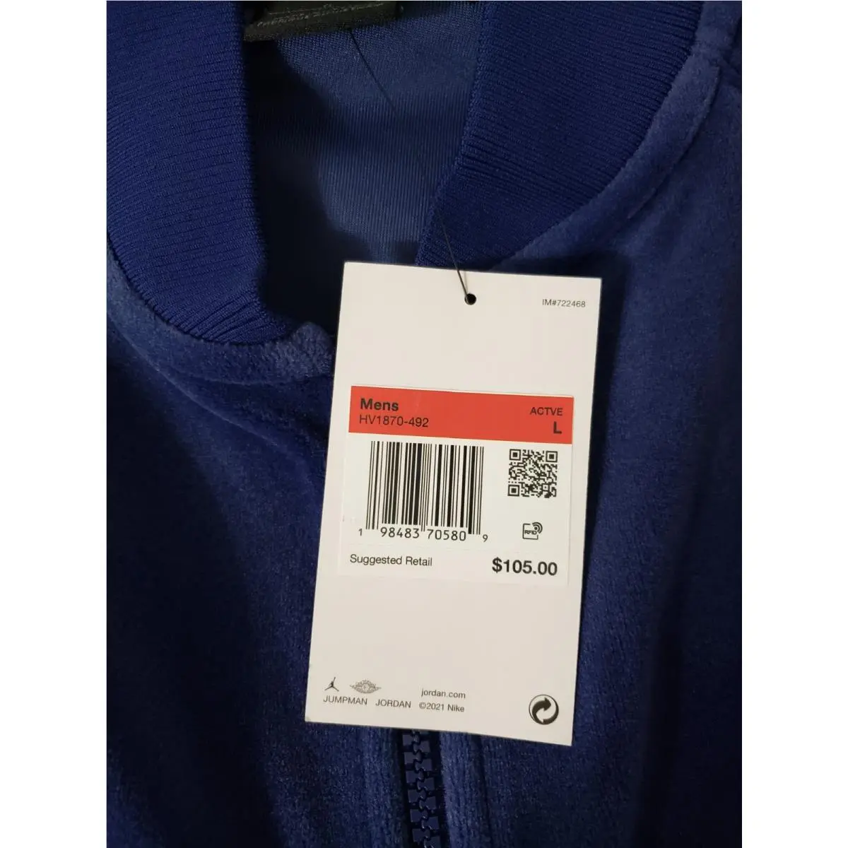 Nike clothing - Nike Jordan Brooklyn Velour - Brooklyn Velour - HV1870492 - Blue 4