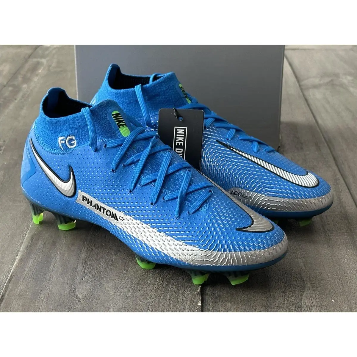 Nike shoes - NIKE Phantom GT Elite DF FG - CW6589-400 - Blue (UPC: 194501128124) 11
