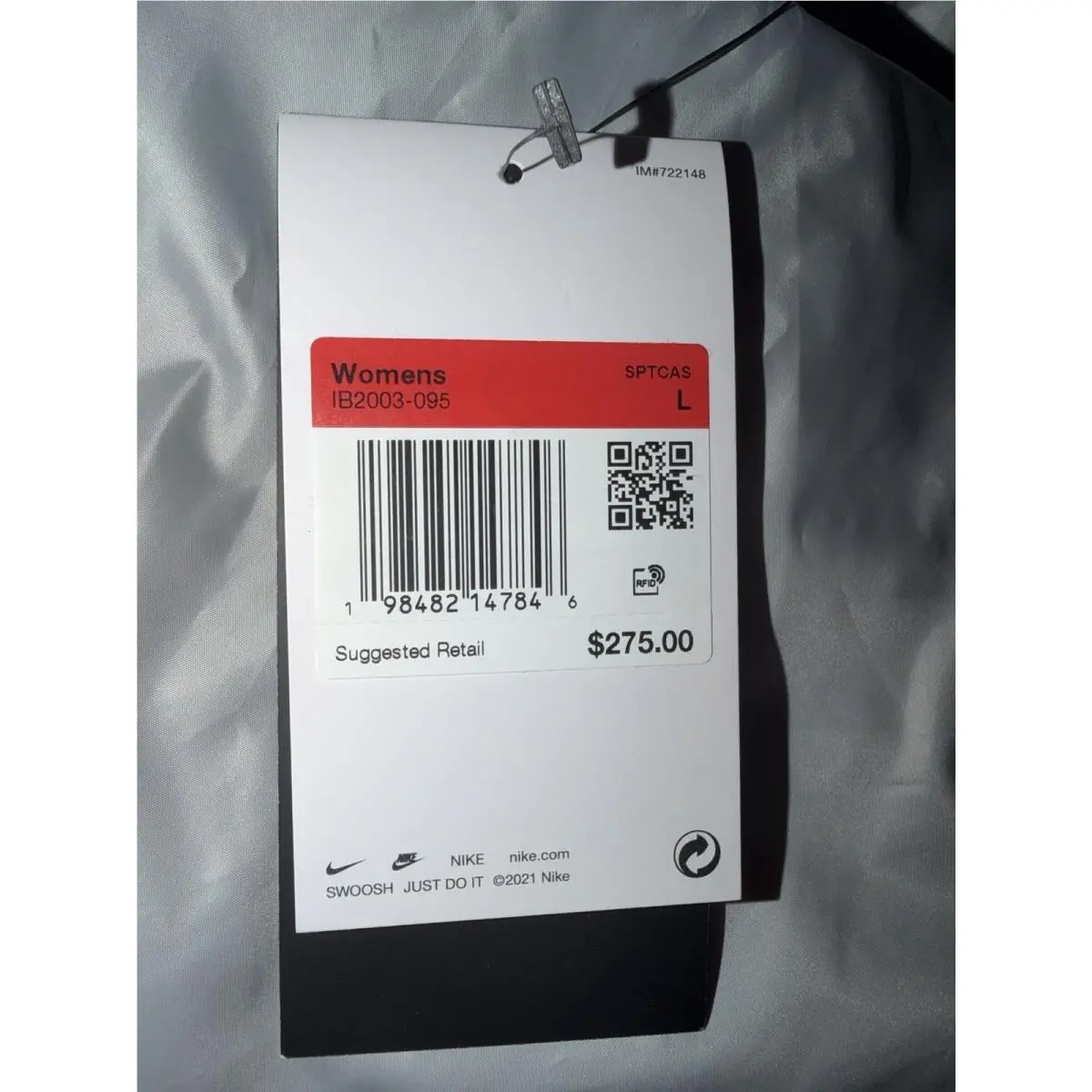 Nike clothing - Nike Swoosh Series Collection - Swoosh Series Collection - IB2003-095 - Silver Metallic (UPC: 0198482137915) 2