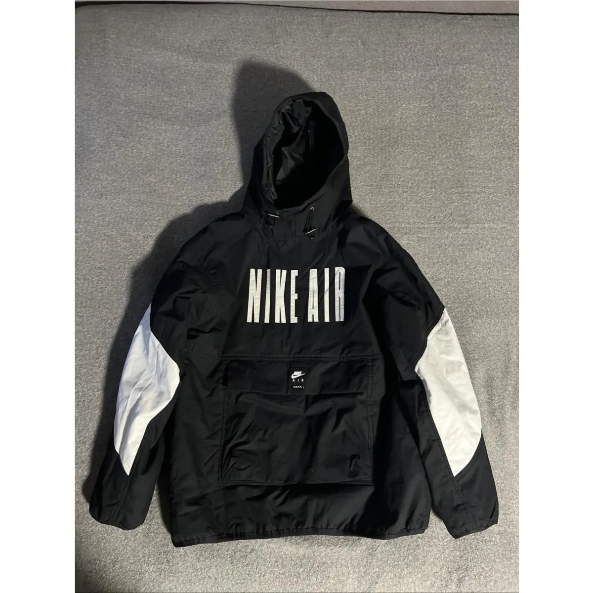 Air Anorak Pull Over Hoodie Jacket Small Black Loose Skater IB2769-010 by Nike