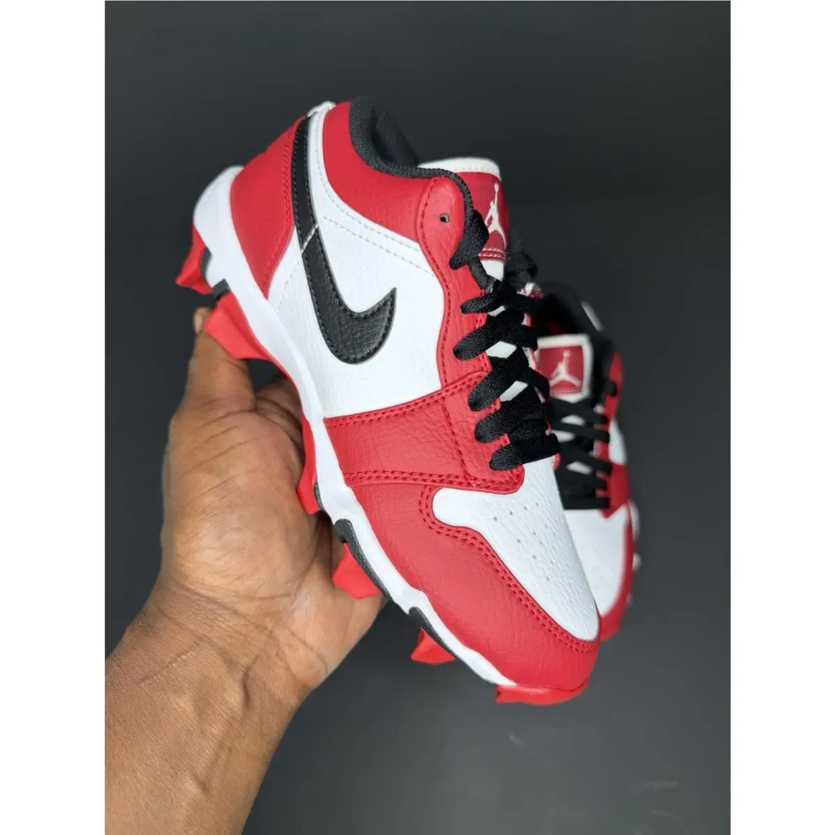Jordan 1 Low Chicago Size 1Y White/black-gym Red Cleats HF6885 106 by Nike