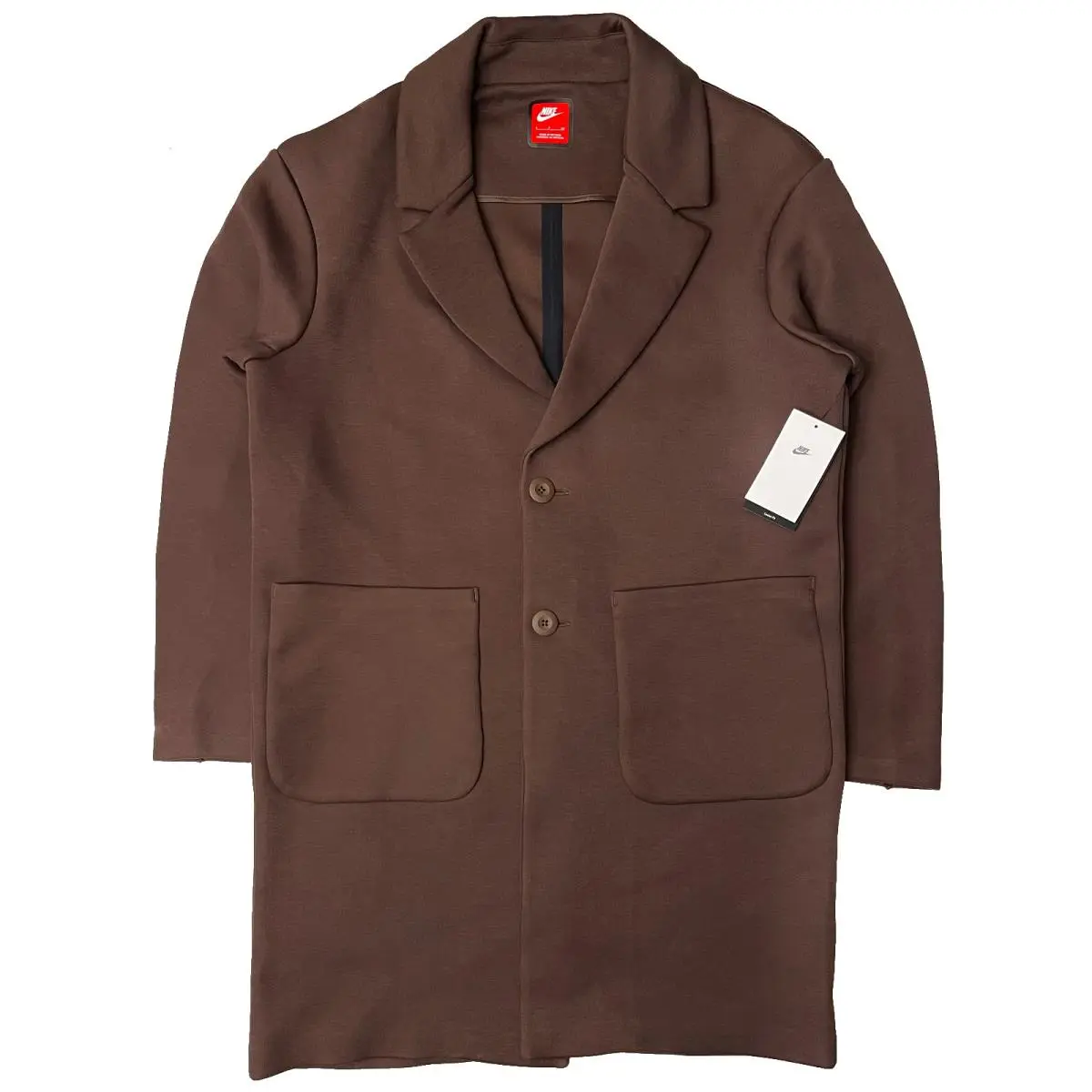 Tech Fleece Reimagined Loose Fit Trench Coat FN0601-237 Brown Men`s Small by Nike